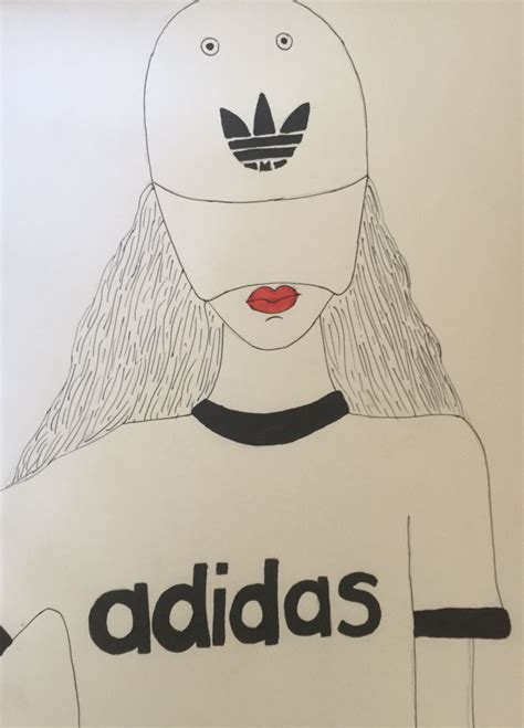 adidas meisje tekening|11 ideeën over Adidas Drawing Girls .